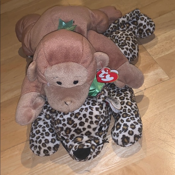 Other - 2 for $15! TY pillow pal plushes. 🐒🐆